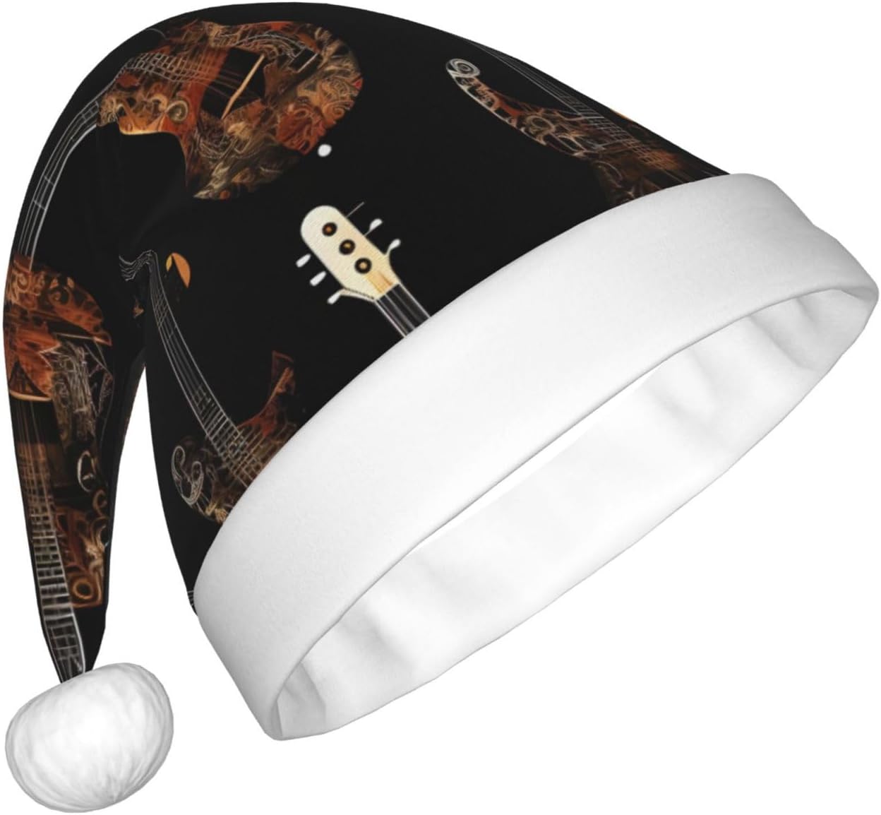 QINZHENG Art Guitar Santa Hat Christmas Decoration