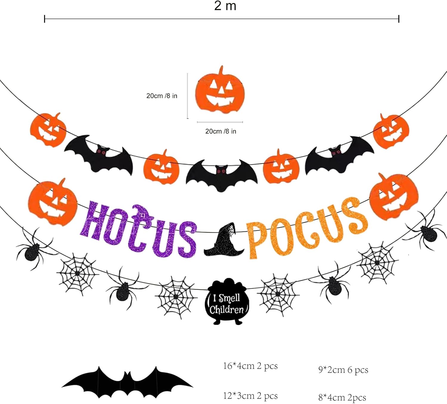 Hocus Pocus Burlap Banner Halloween Decorations Kit