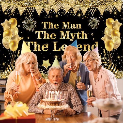 Man The Myth The Legend Birthday Backdrop Banner
