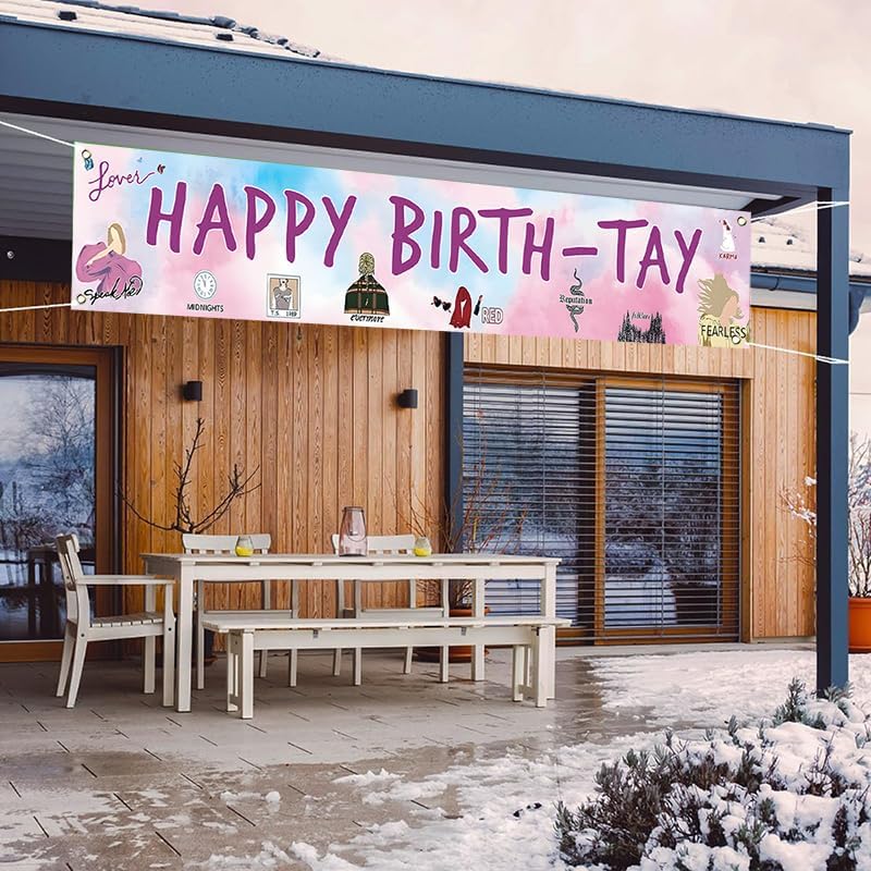 Happy Birthday Yard Banner for Taylor Girls