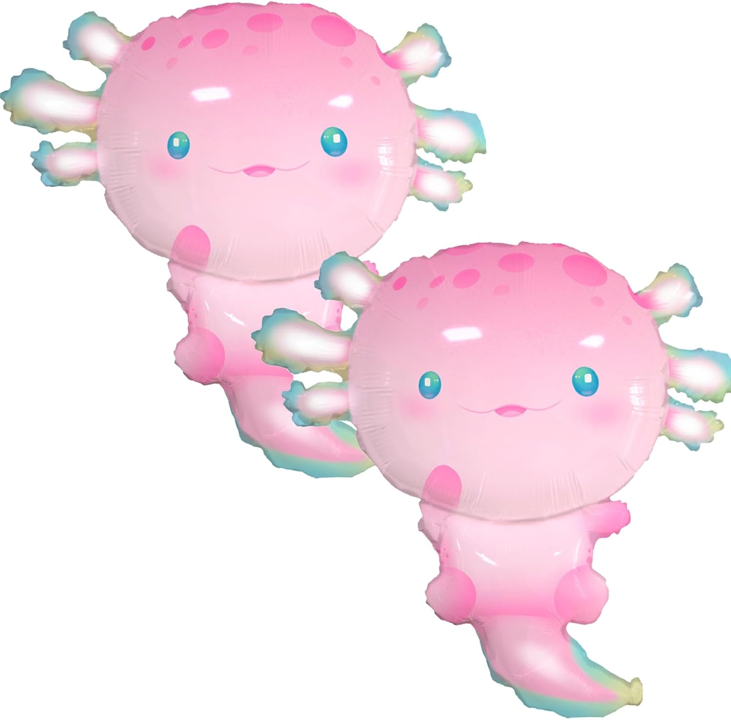 2pcs Axolotl Foil Balloons Birthday Party Decor