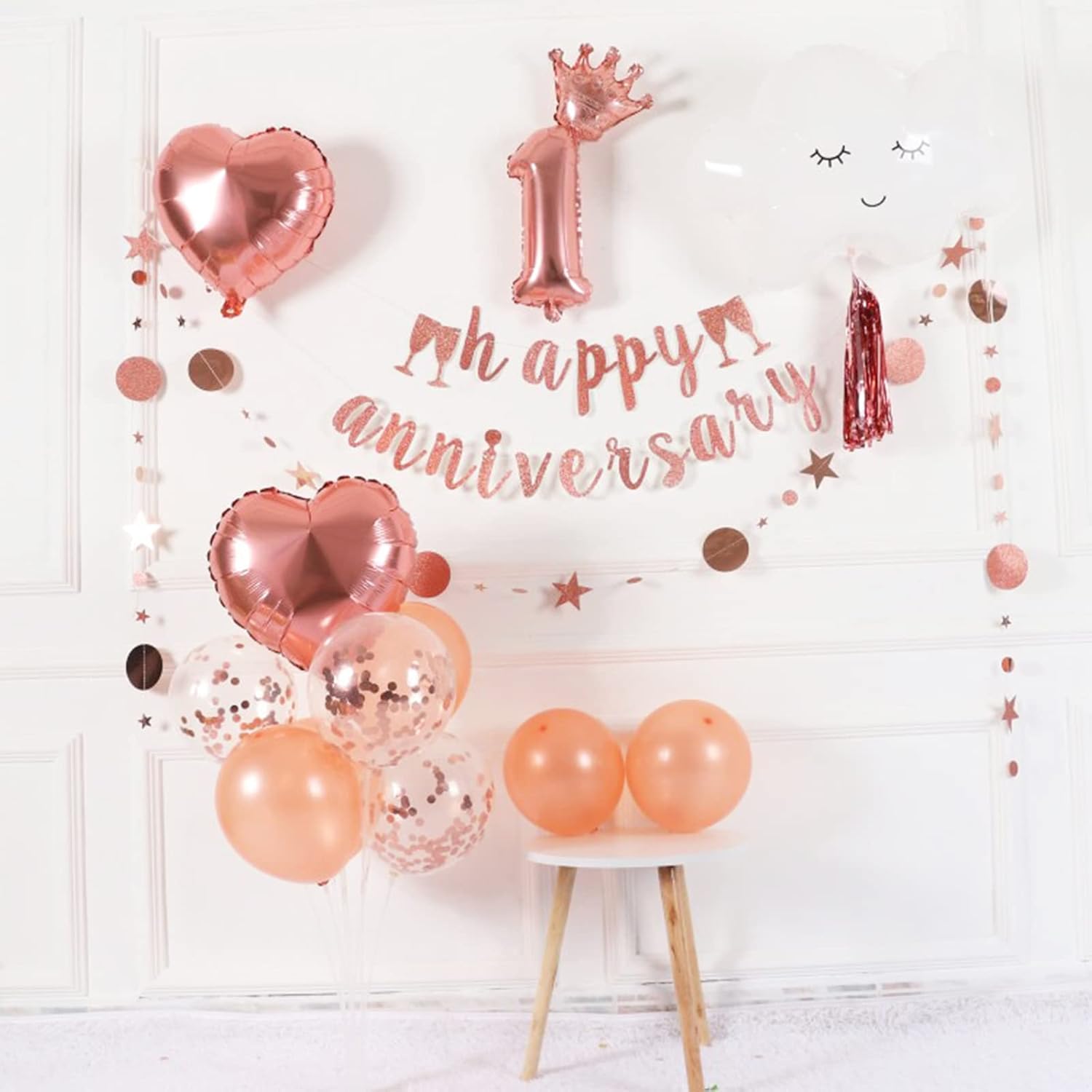 Rose Gold Balloon Stand Centerpiece Table Decor for Celebrations