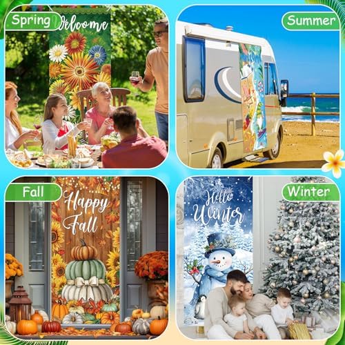 4 Pcs Seasonal Door Decorations for Home Parties