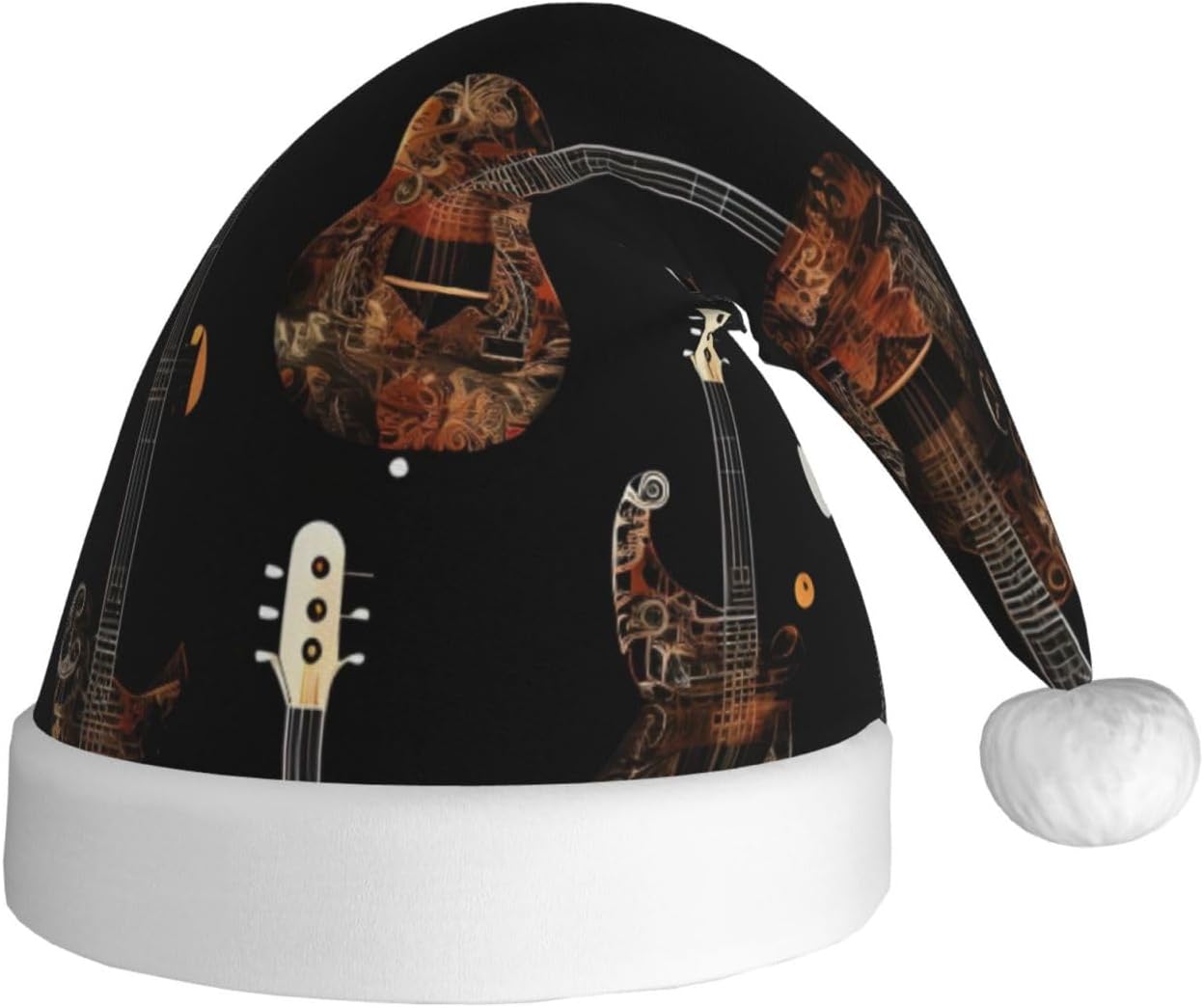 QINZHENG Art Guitar Santa Hat Christmas Decoration