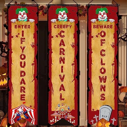 3 Pcs Halloween Carnival Party Decorations Banners