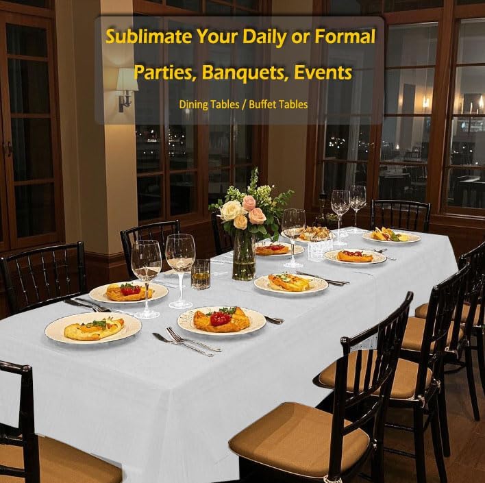 TheoZemica 4 Pack Waterproof Table Covers 54x108 Inches