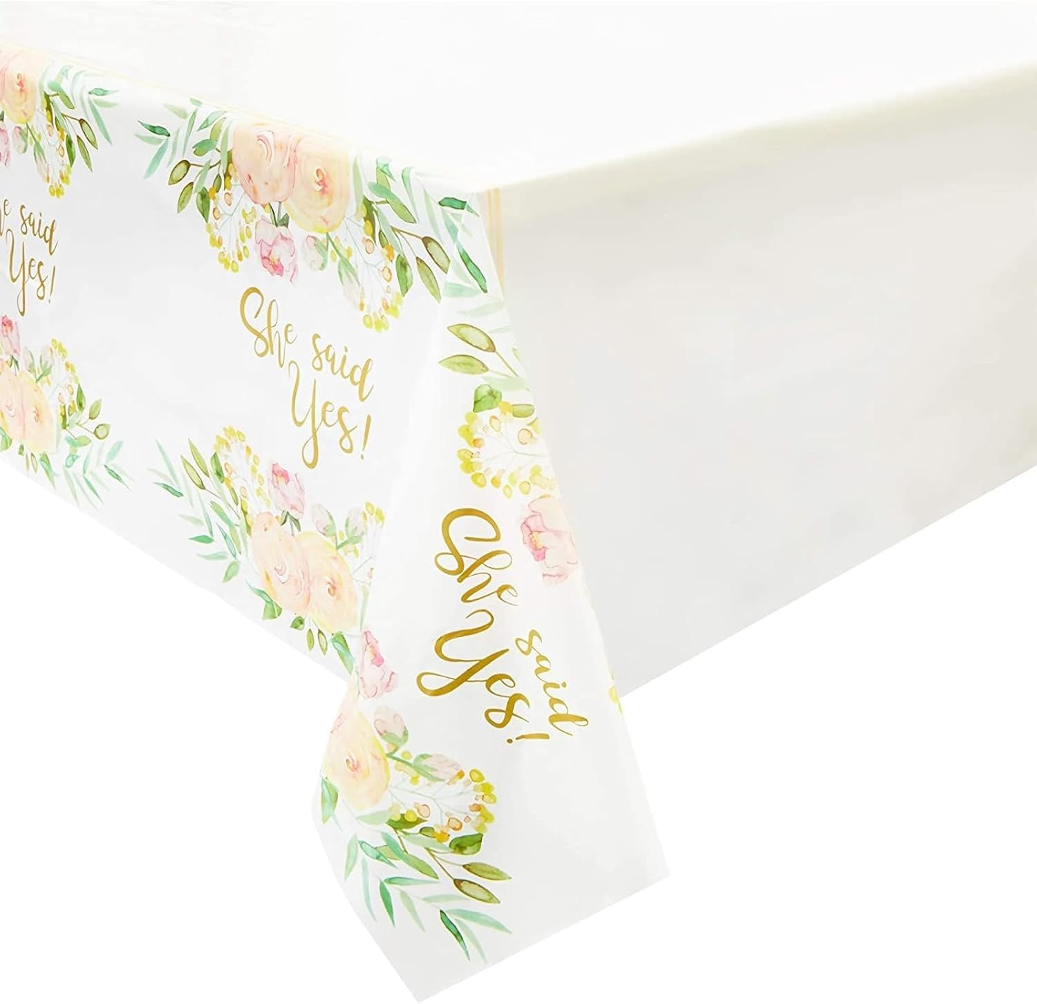Juvale She Said Yes Table Covers 54x108in 3 Pack