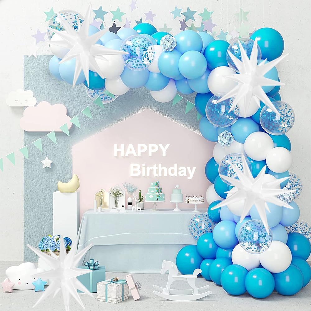 6 Pack 22 Inch Explosion Star Balloons for Parties