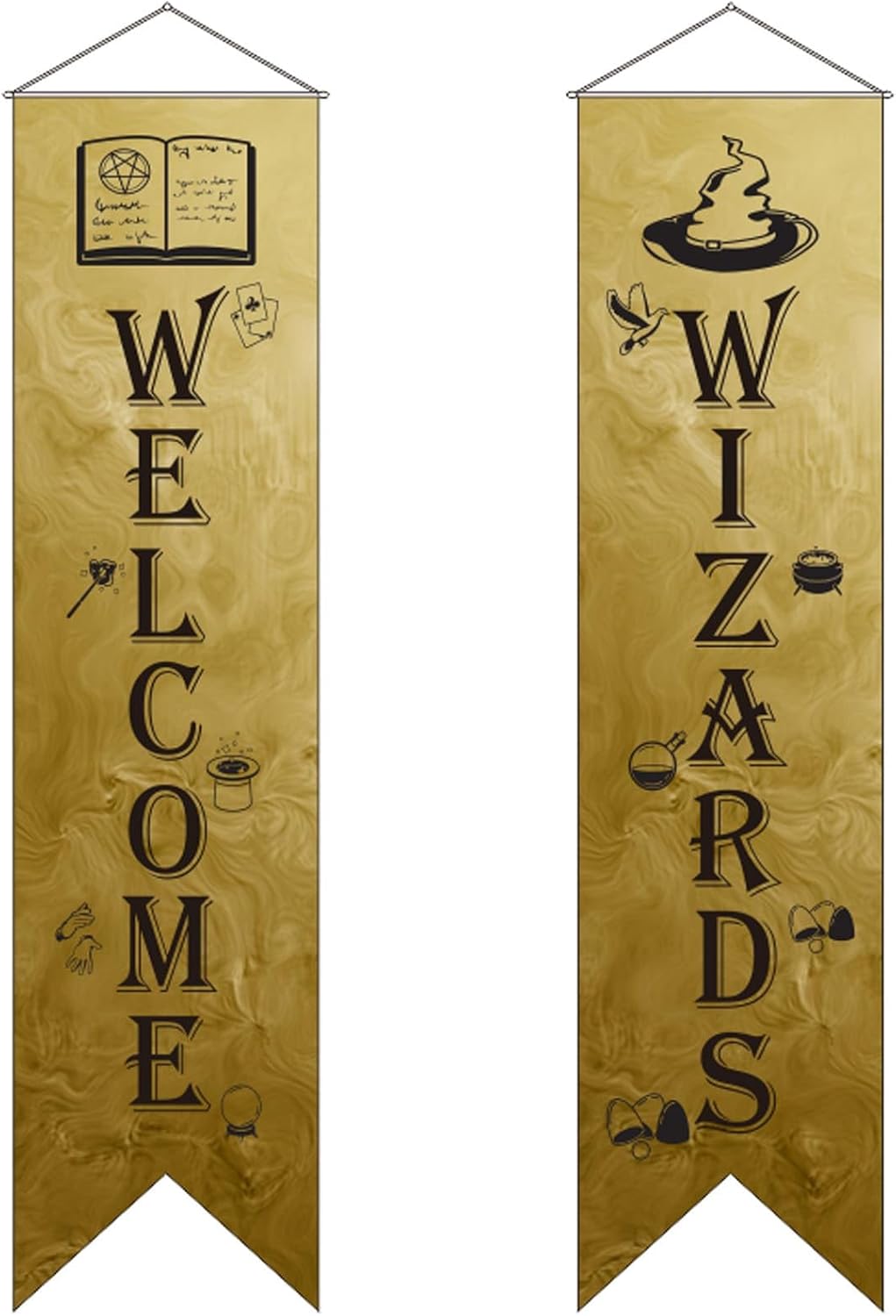 Wizard Door Signs Set of 2 Halloween Banners
