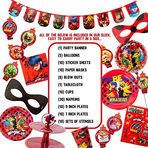 Miraculous Ladybug Party-In-A-Box Kit - Cat Noir Edition