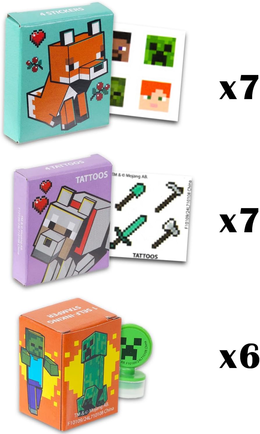 Minecraft Party Favors for 20 Guests Bundle