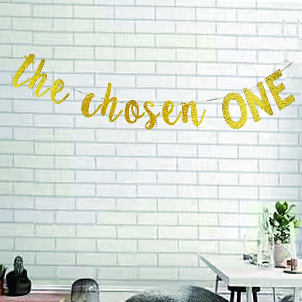 Wizard Themed 1st Birthday Banner with Gold Letters