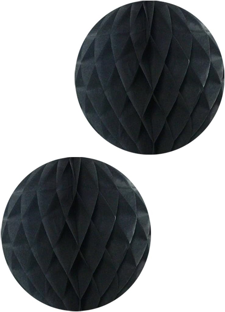 Wrapables 14 Inch Black Tissue Pom Pom Decor
