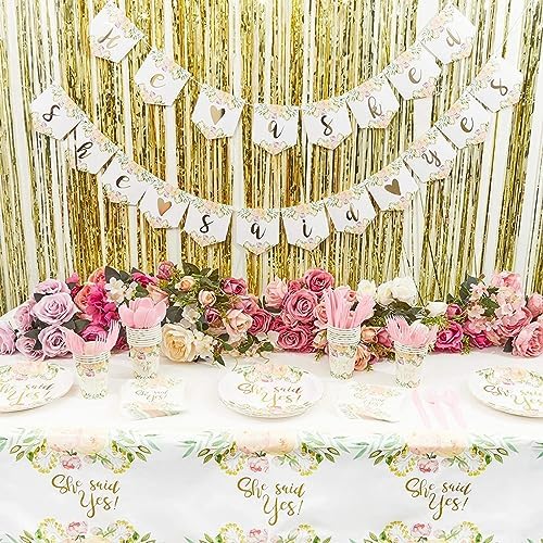 Juvale She Said Yes Table Covers 54x108in 3 Pack