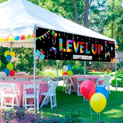 Video Game Happy Birthday Banner for Party Decor
