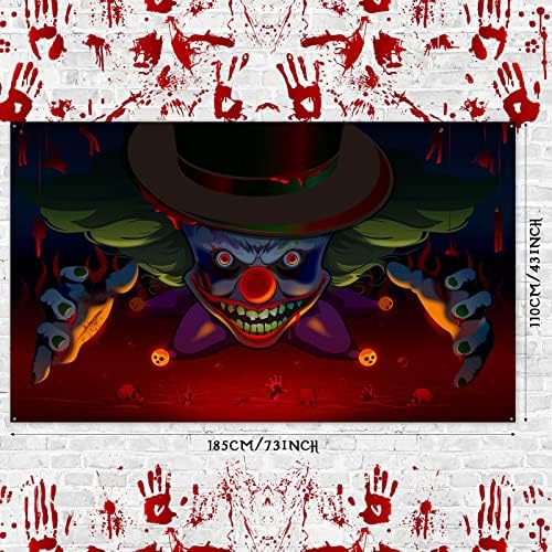 Halloween Party Background with Creepy Clown Design