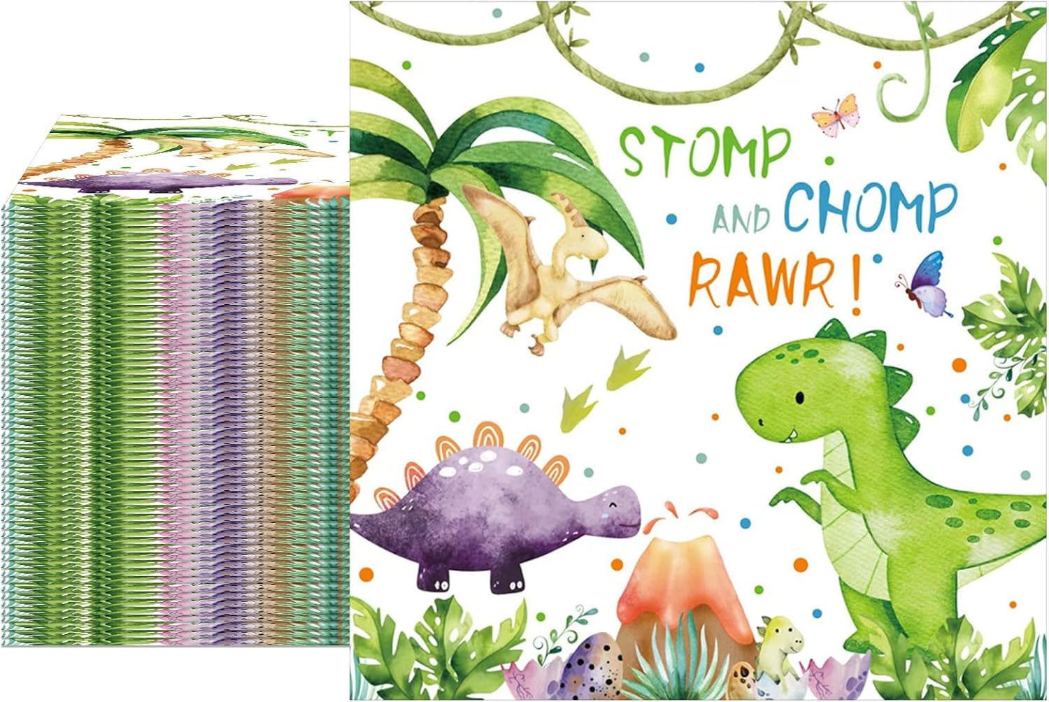 Xiliconie Dinosaur Napkins 40 pcs 2 ply birthday party decorations