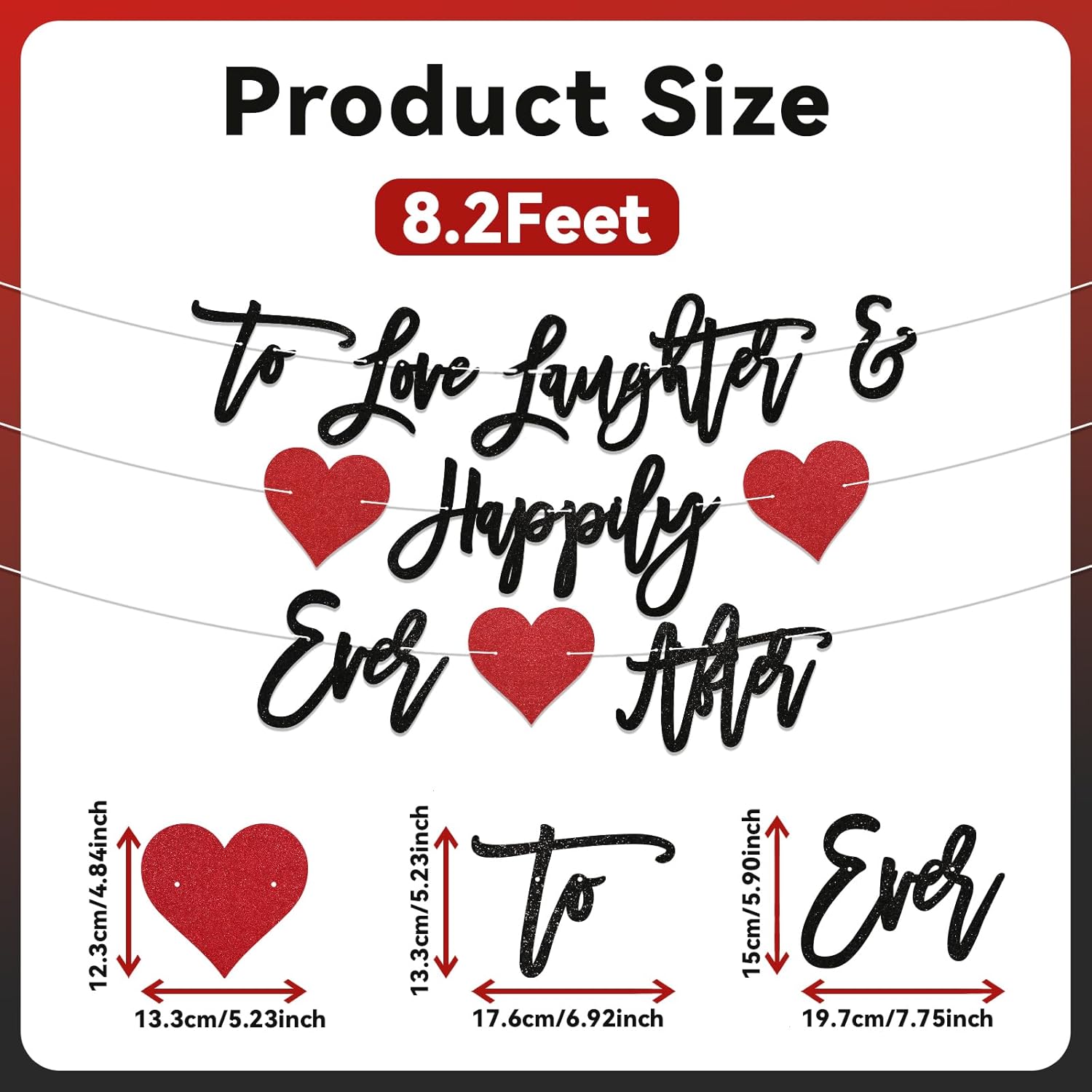 Pre-Strung Love Laughter Happily Ever After Wedding Banner