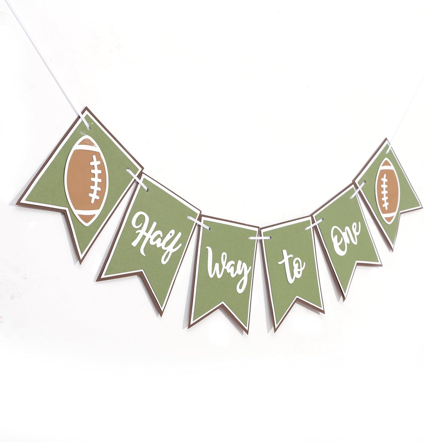 Football Half Birthday Banner for Boys 6 Months Celebration