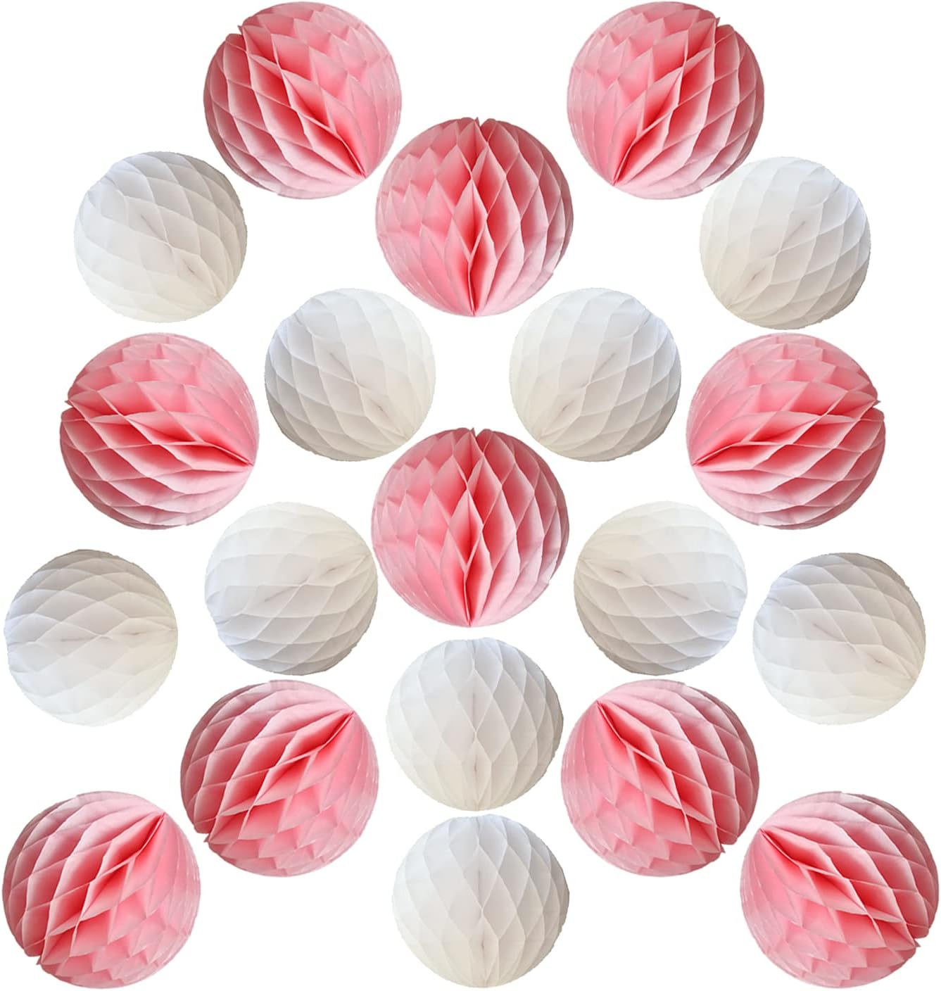 YLYs Love 20pcs Honeycomb Tissue Paper Balls Wall Decor