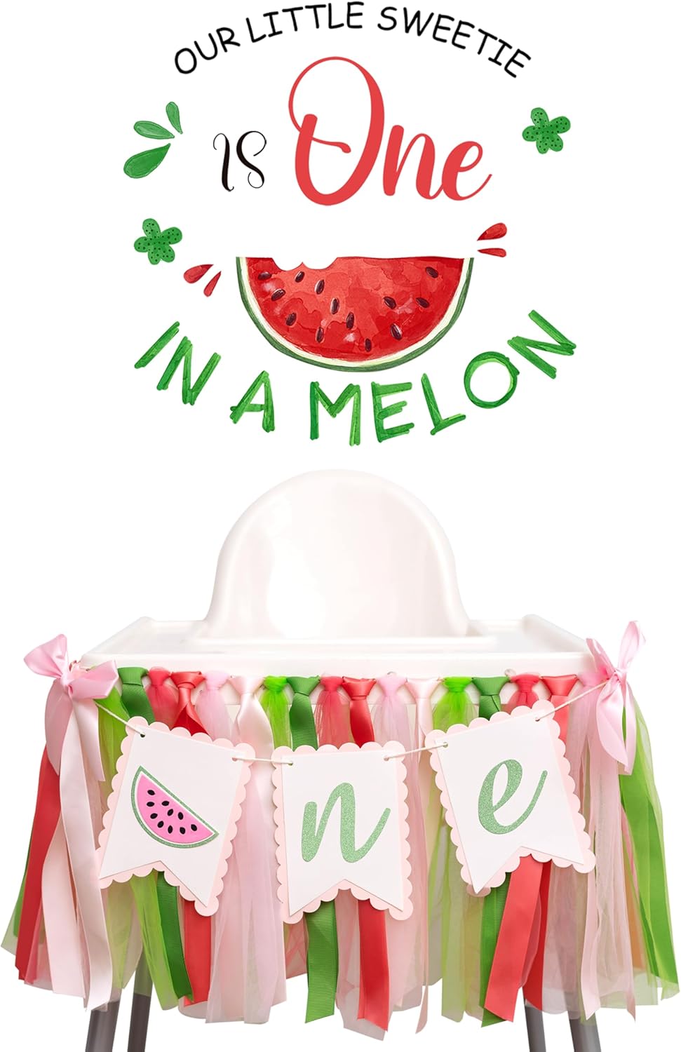 Watermelon High Chair Banner - 1st Birthday Decor