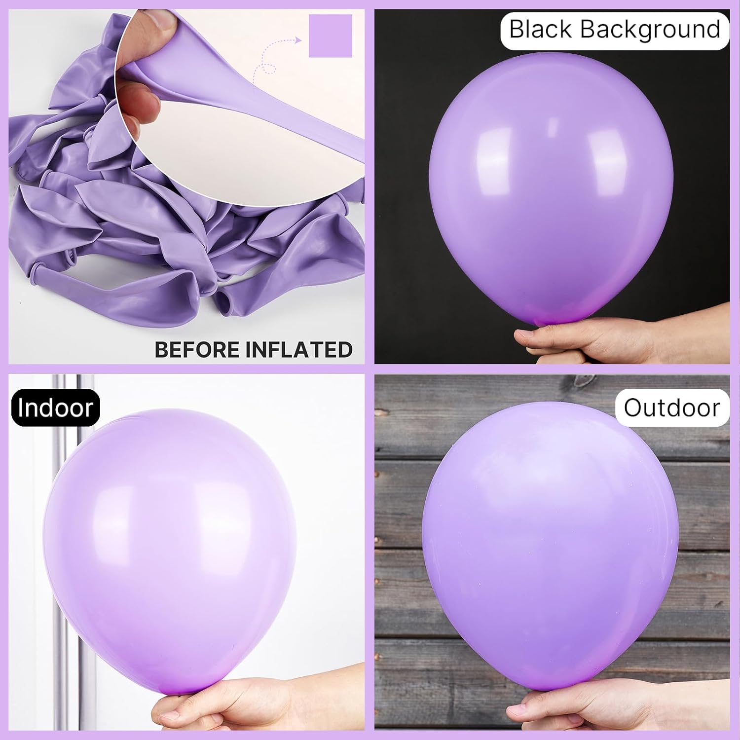 PartyWoo Lavender Balloons 140 pcs Purple Balloon Arch Kit