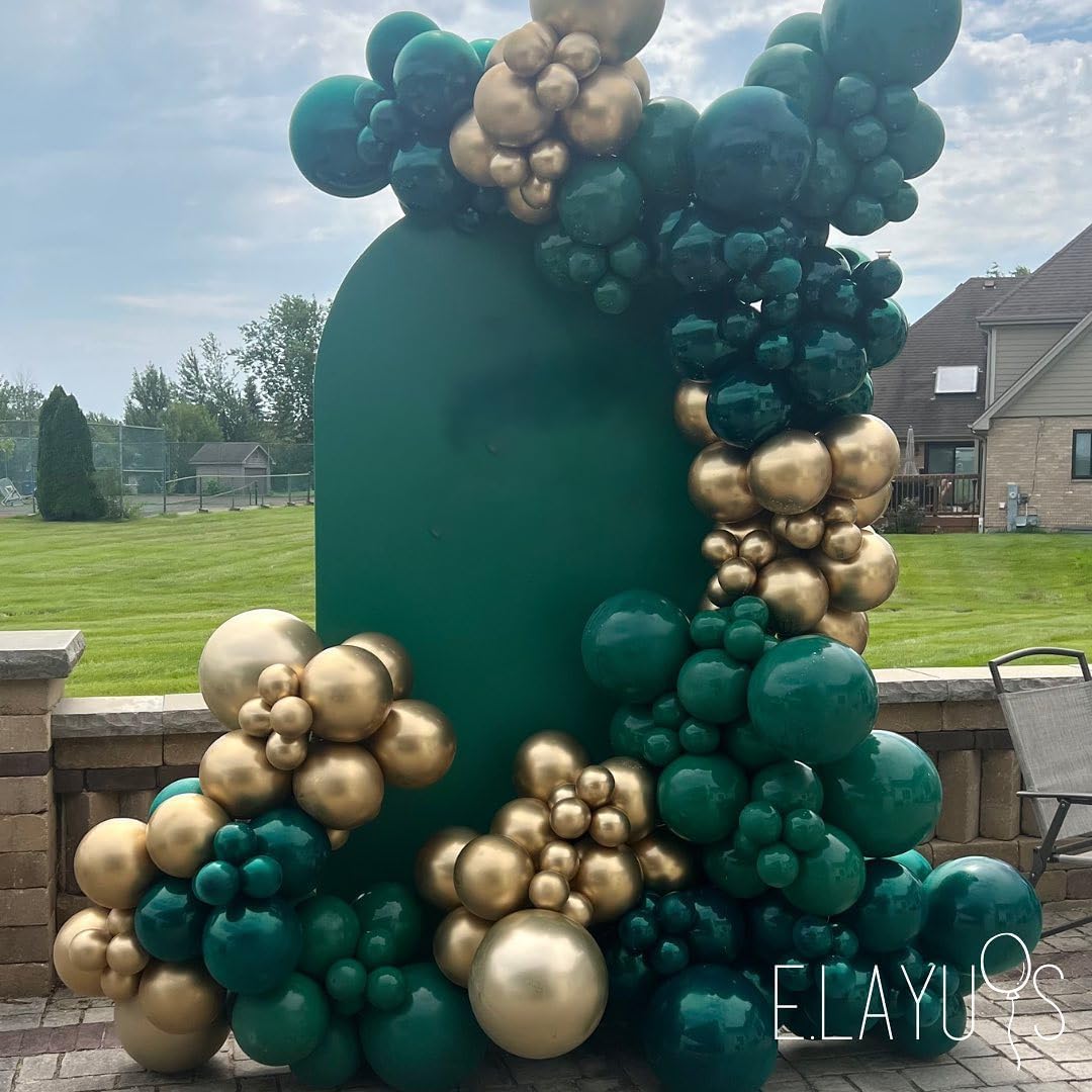 Green and Gold Balloons 75PCS 12in 5in Party Decor Set