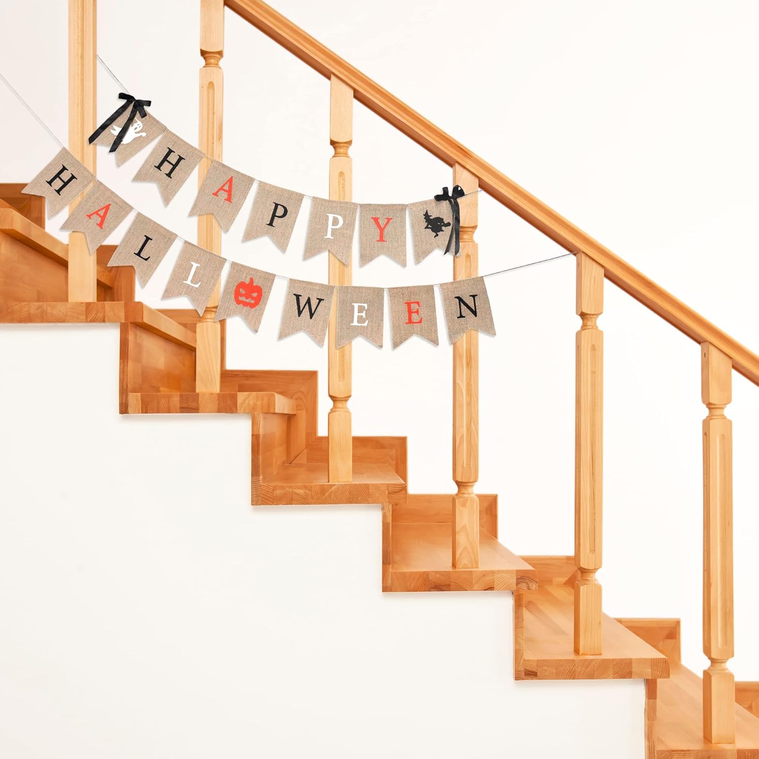 Mandala Crafts Happy Halloween Banner - 16 Letter Pennants Garland