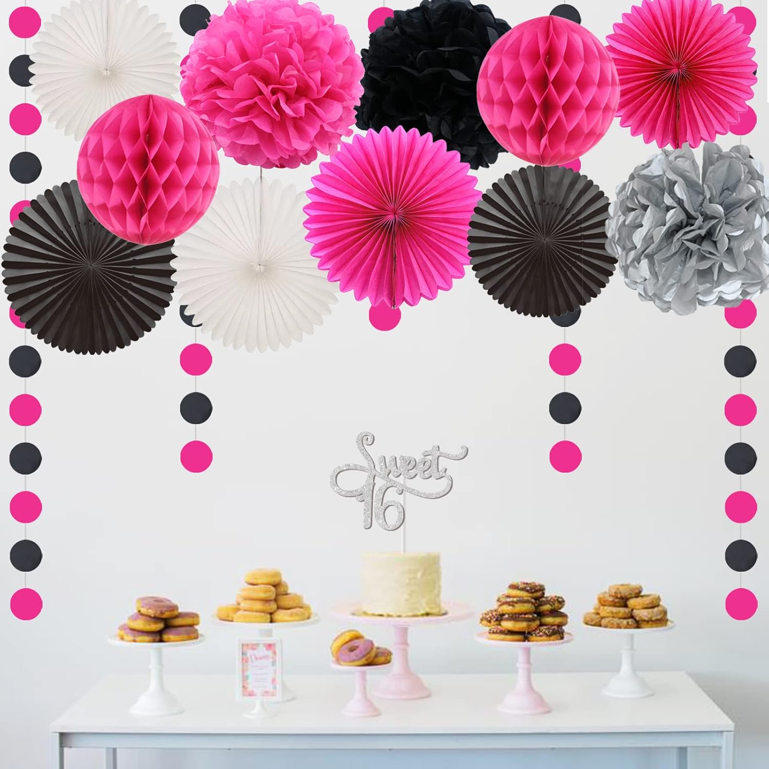 JOYMEMO 16th Birthday Decorations for Girls