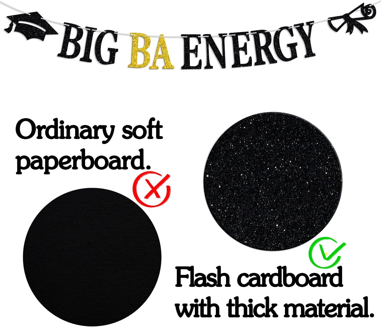 Big BA Energy Banner Graduation Celebration Decorations