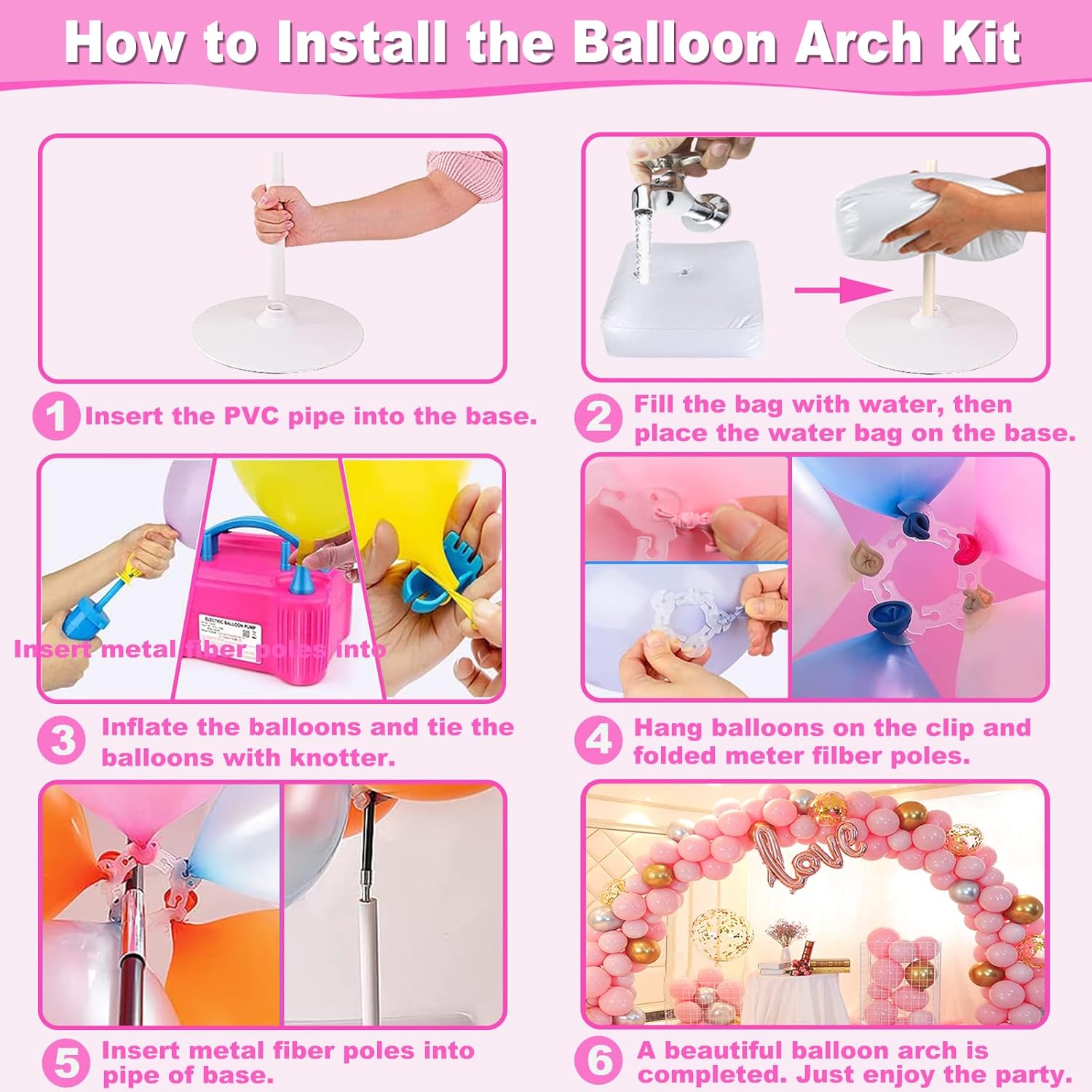 Chaohua Balloon Arch Kit with Electric Pump