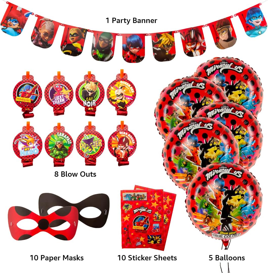 Miraculous Ladybug Party-In-A-Box Kit - Cat Noir Edition