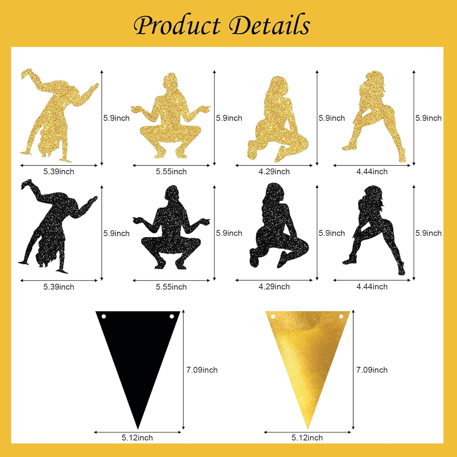 Knana 3Pcs Pole Dance Party Decorations Banners