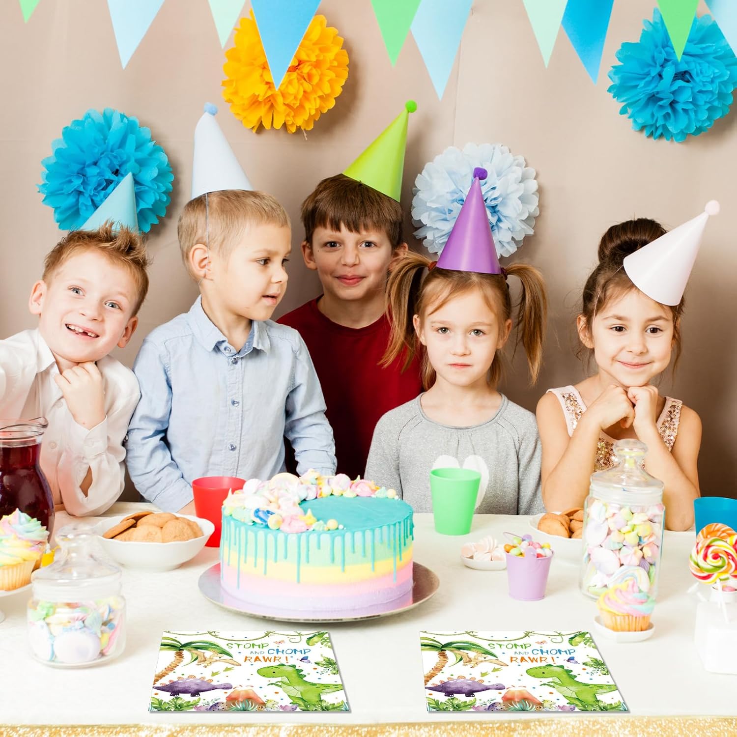 Xiliconie Dinosaur Napkins 40 pcs 2 ply birthday party decorations
