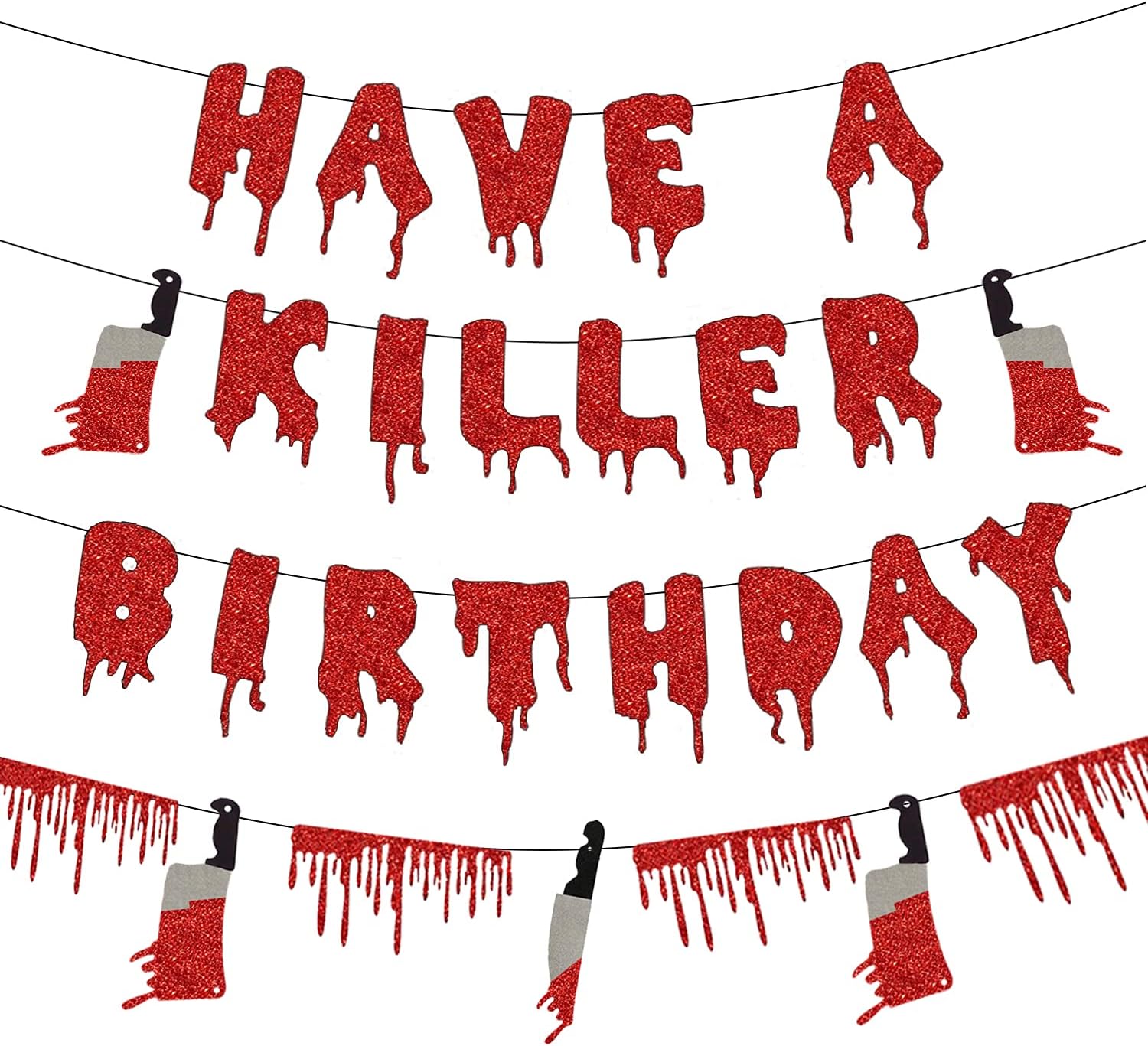 Saliyaa Halloween Horror Birthday Party Decorations Banner Set