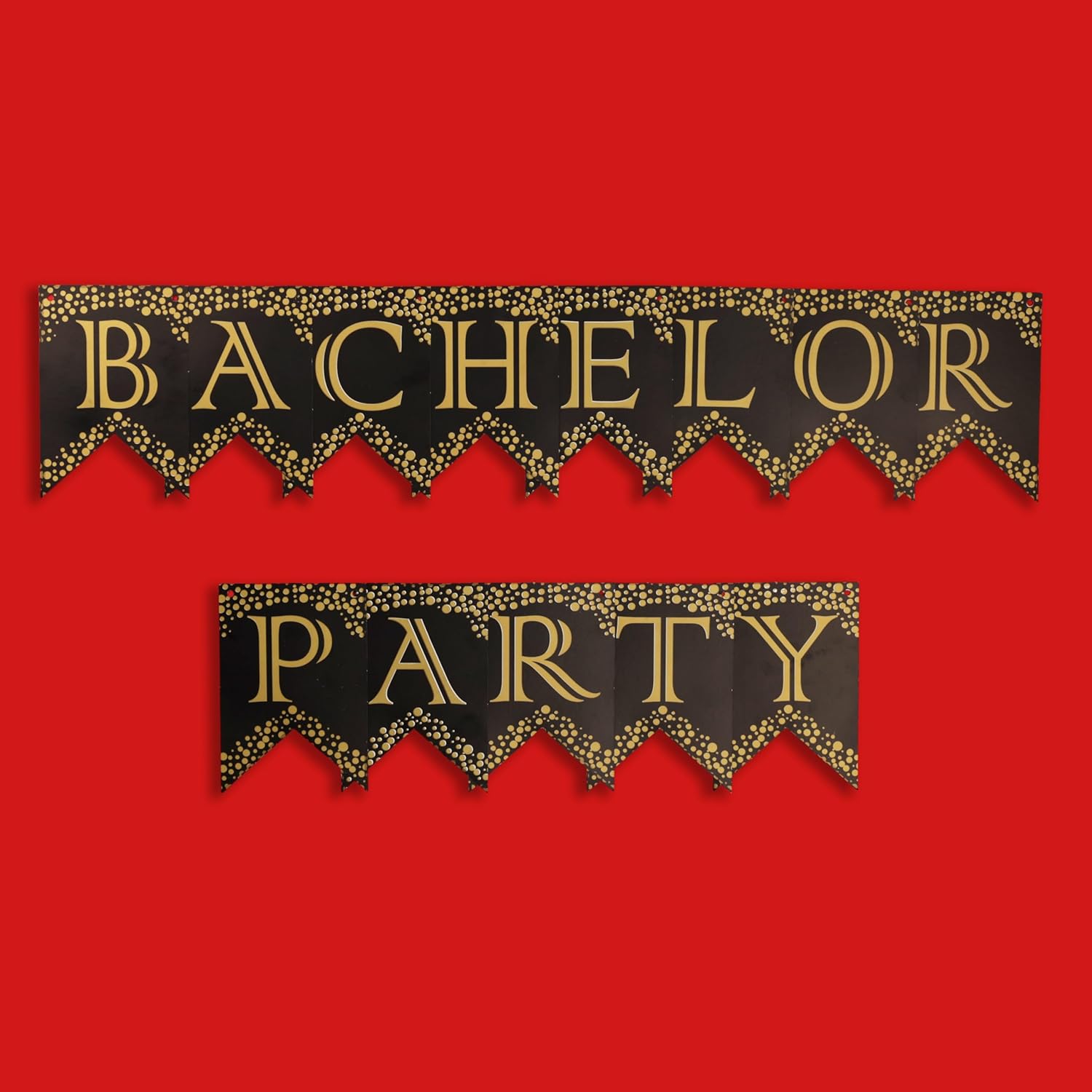 Oye Happy Bachelor Party Banner Black Gold Decor