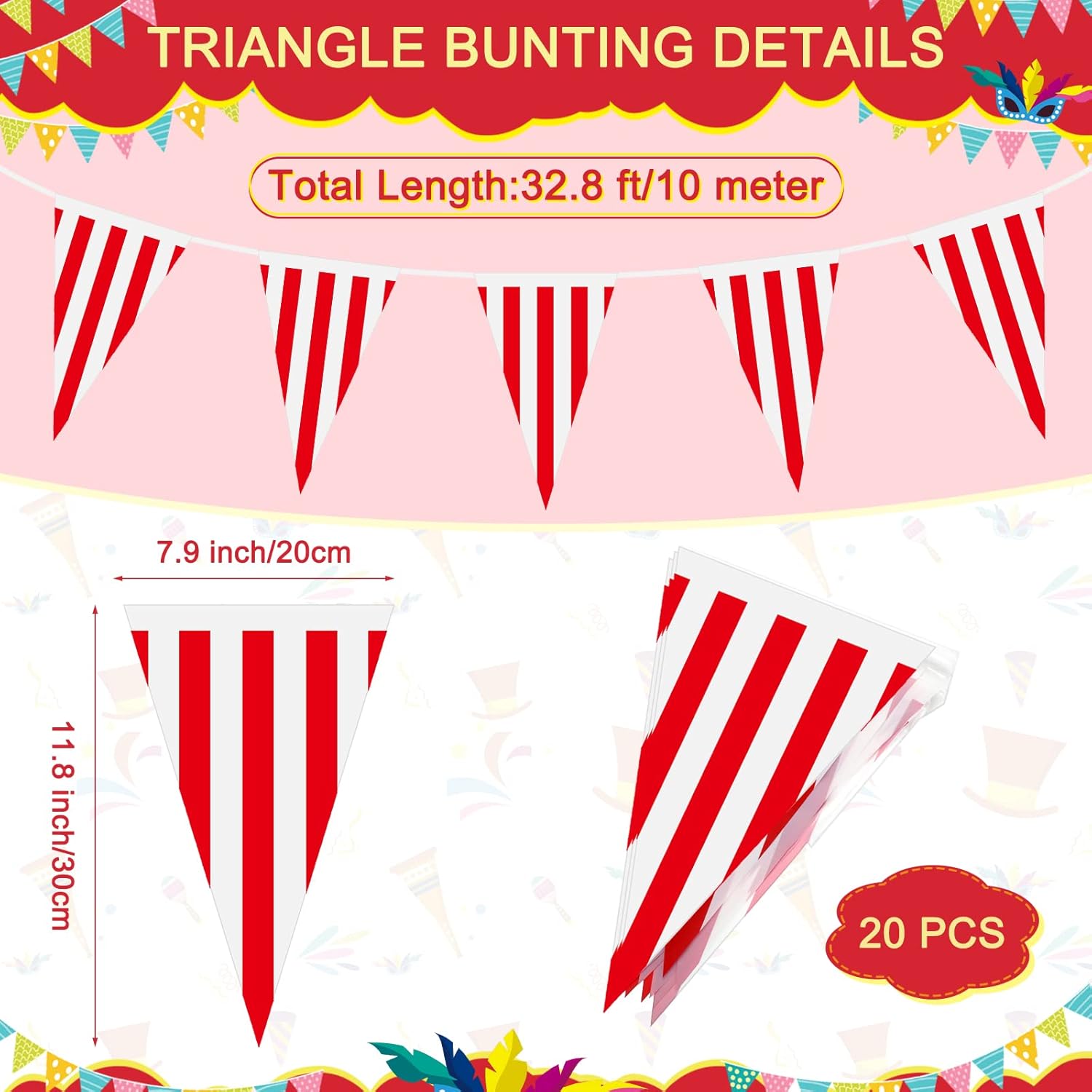 Carnival Party Decoration Set with Elephant and Lion Banners