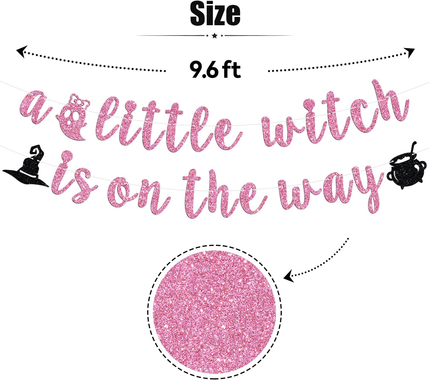 A Little Witch is on The Way Halloween Banner