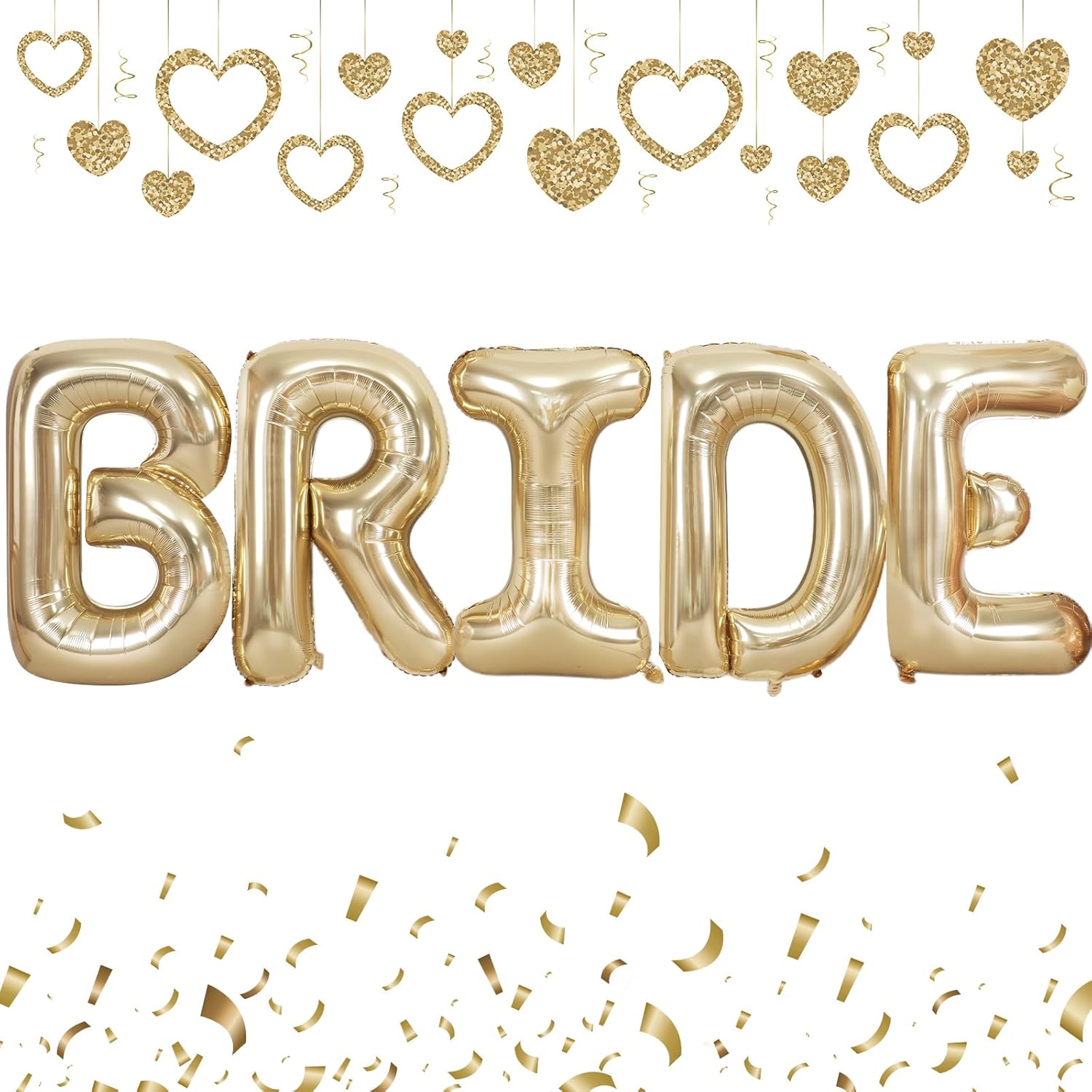 40 Inch Light Gold BRIDE Balloons for Wedding Decor