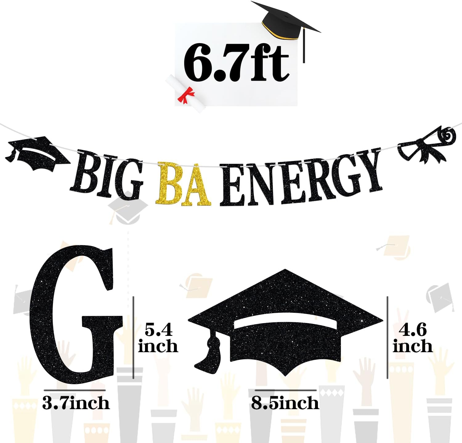 Big BA Energy Banner Graduation Celebration Decorations
