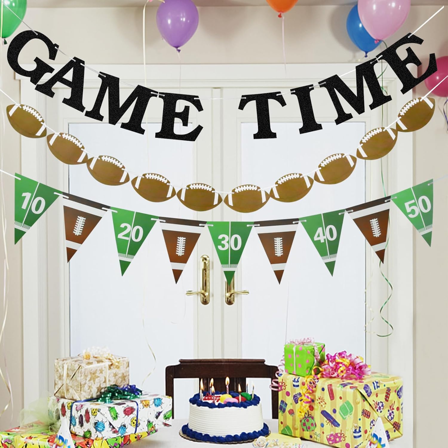 Game Time Football Banner Football Party Decor