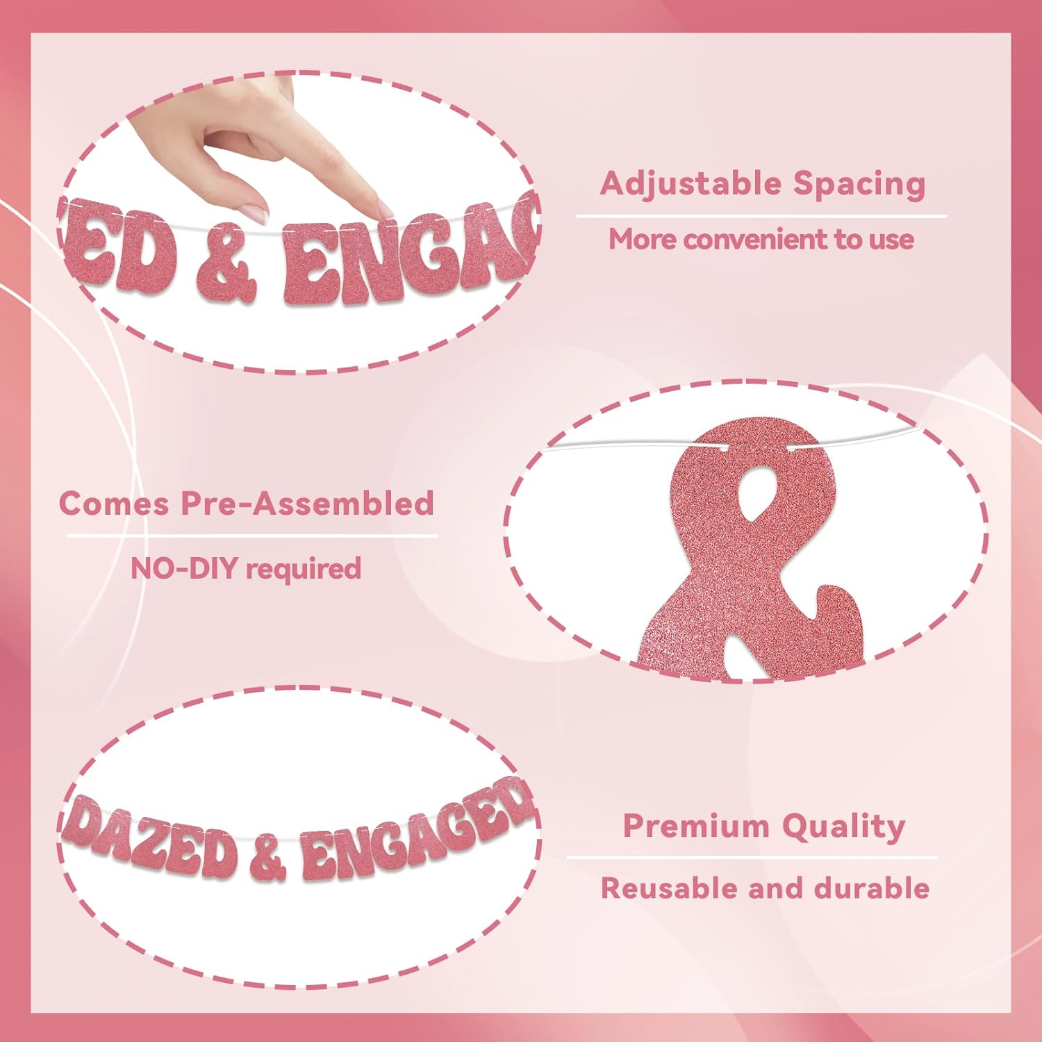 Dazed Engaged Retro Bachelorette Banner