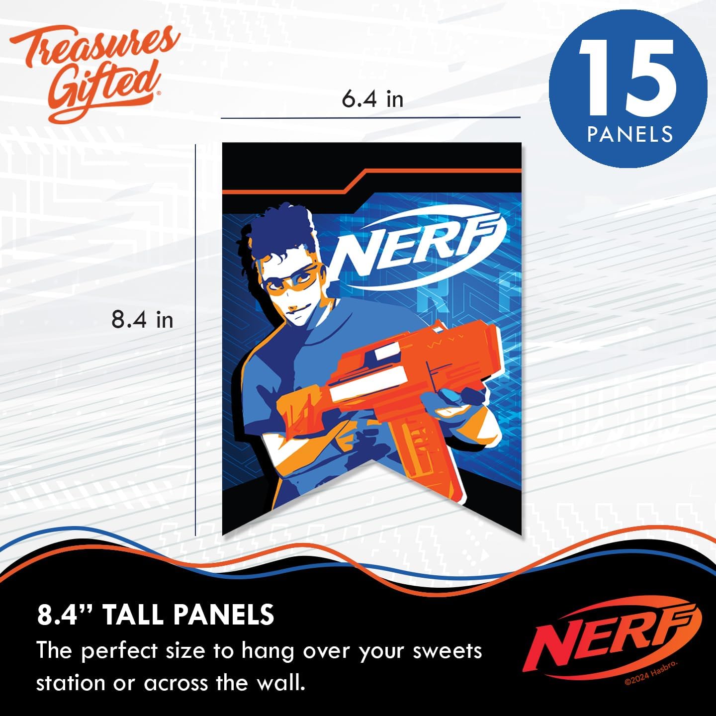 Officially Licensed Nerf Birthday Banner for Kids Party Decorations