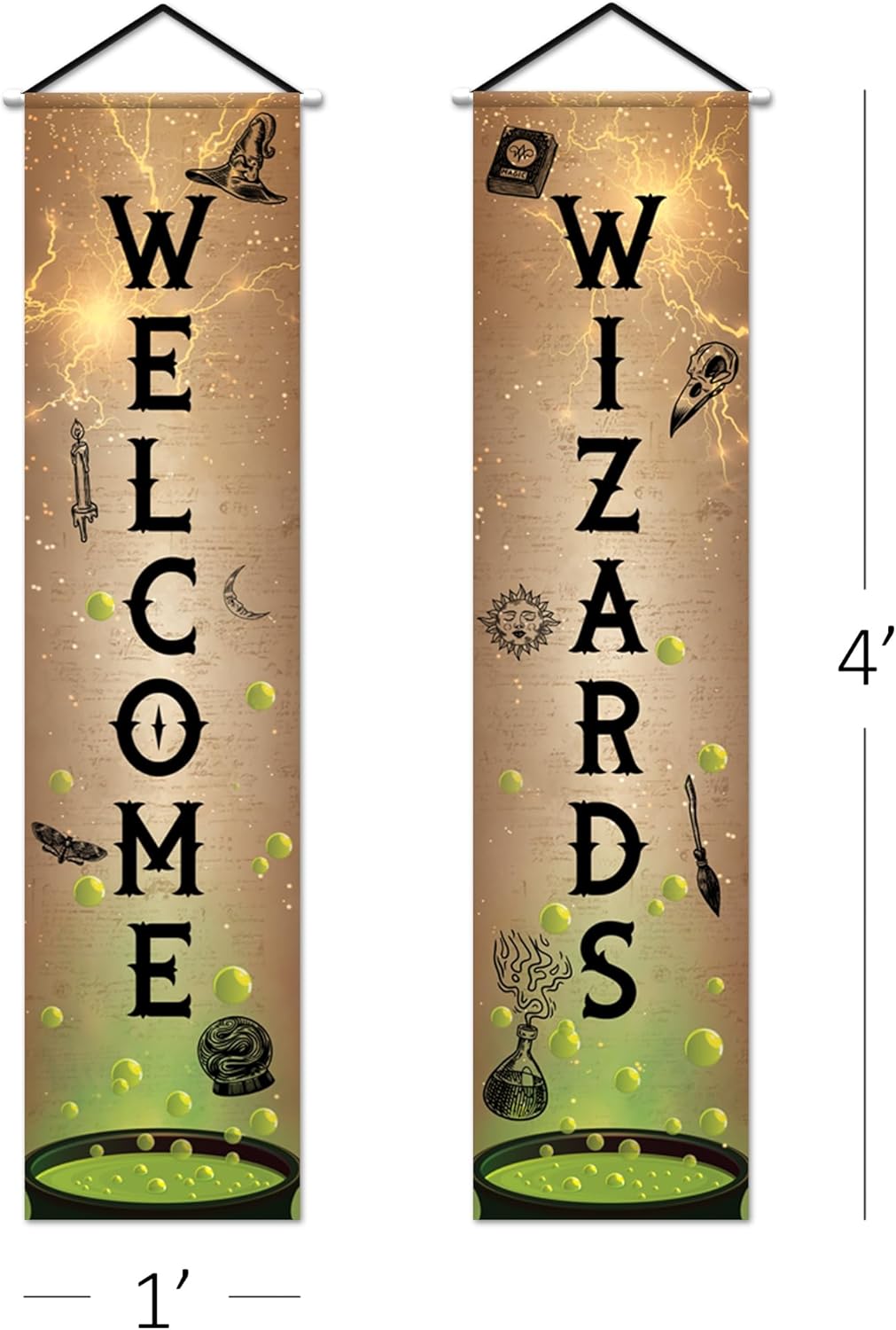 ArtCreativity Welcome Wizards Door Banner 2 Pack