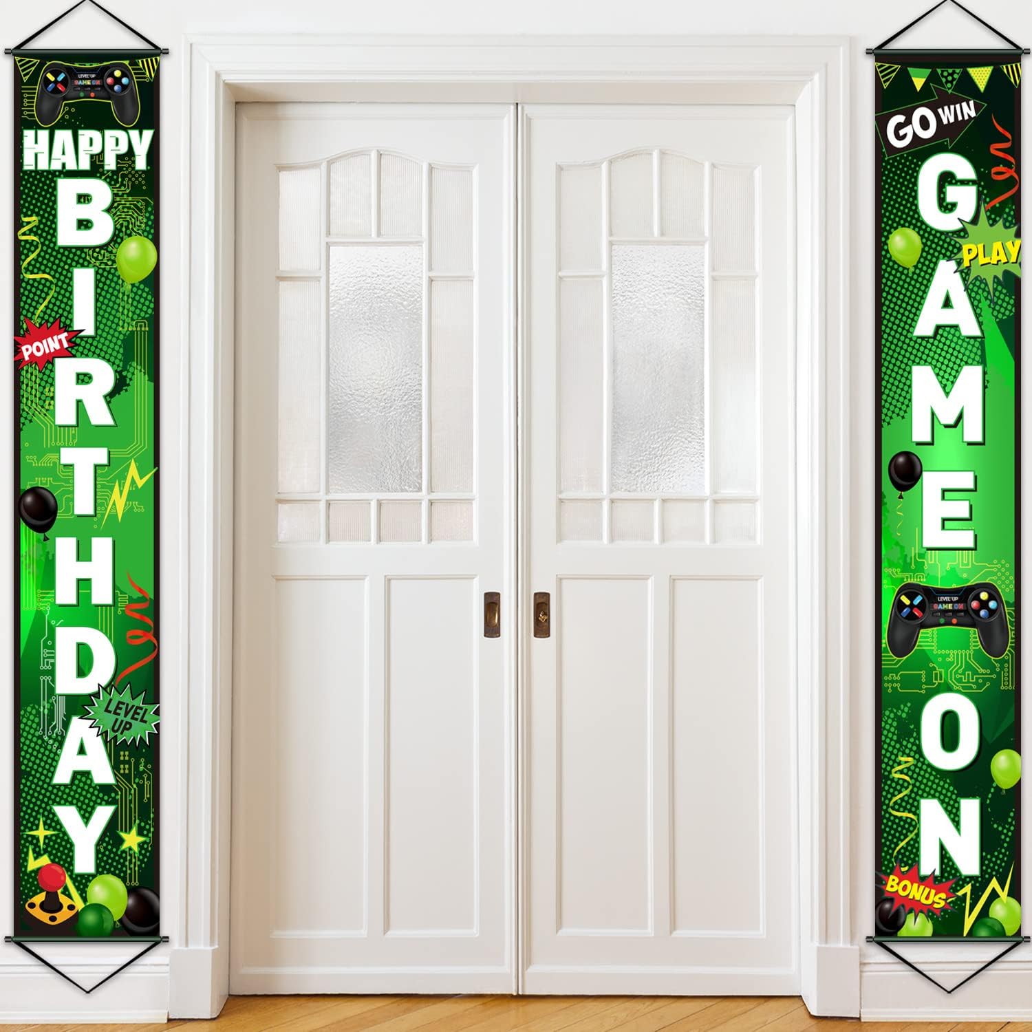 Blulu Game On Birthday Banner - Video Game Party Decor