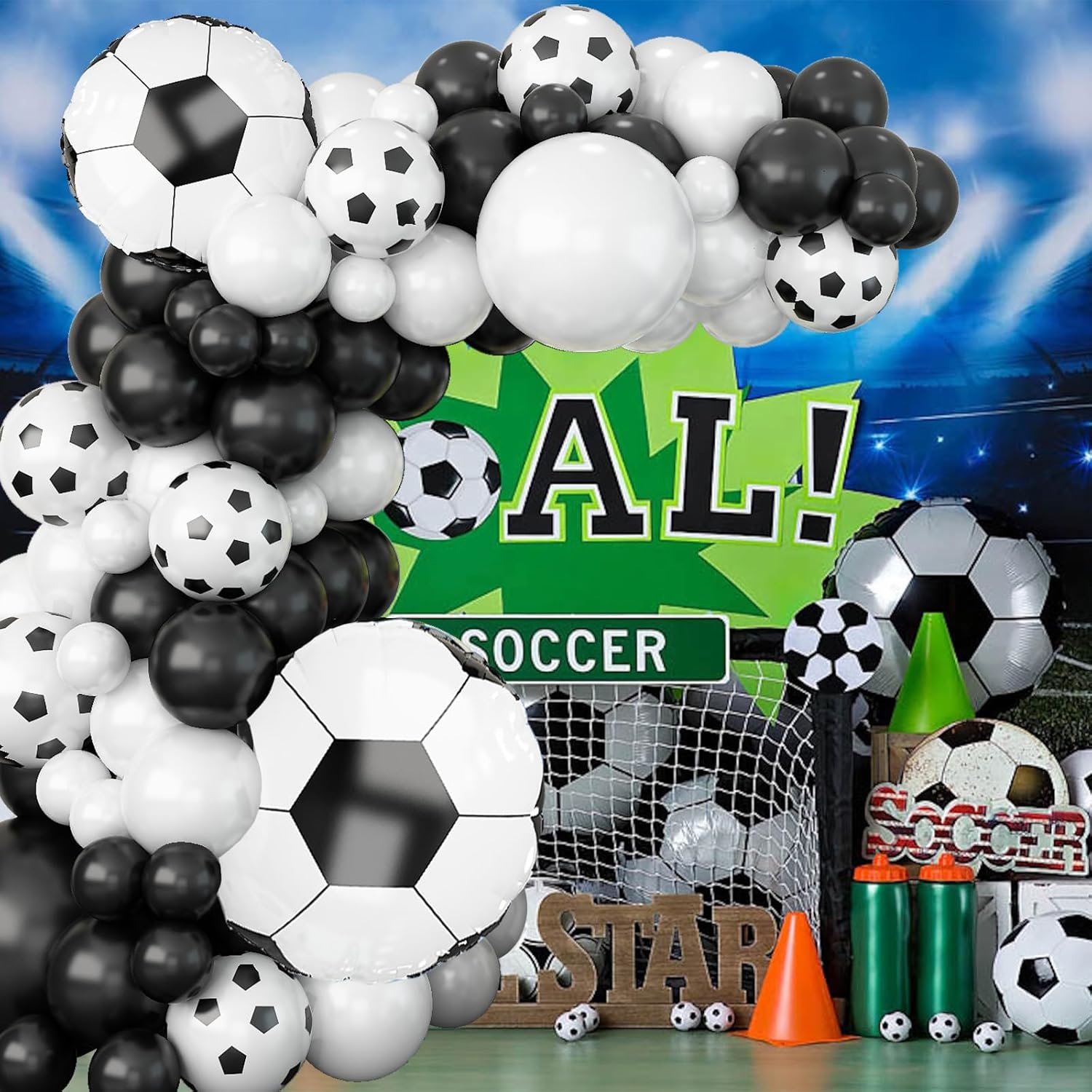 TAOYE Soccer Balloon Arch Kit 94pcs