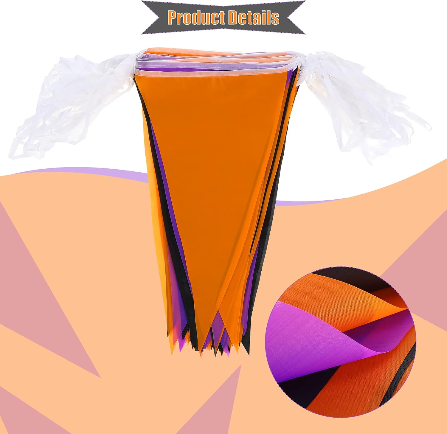 Tatuo 165 ft Halloween Pennant Banner for Party Decor
