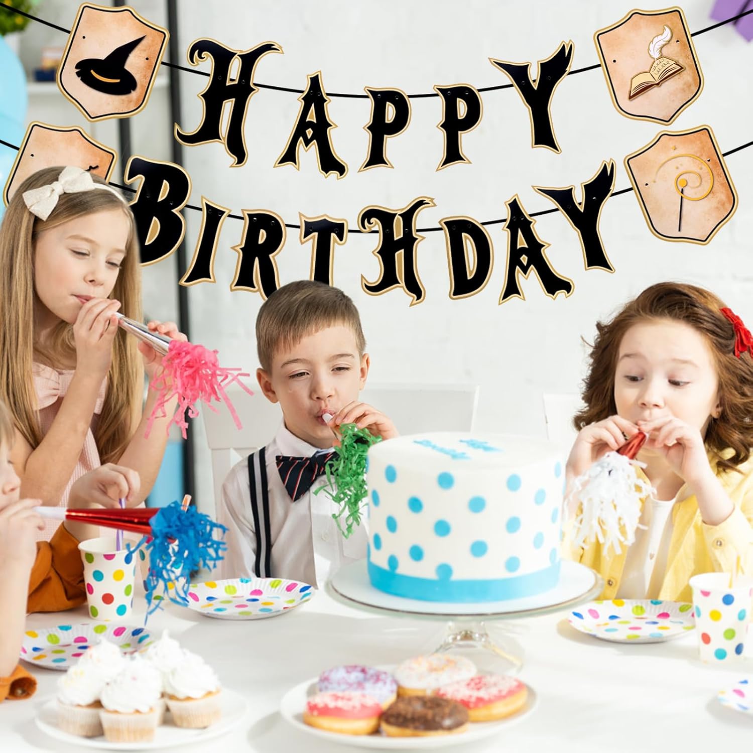 Wizard Themed Happy Birthday Banner Set