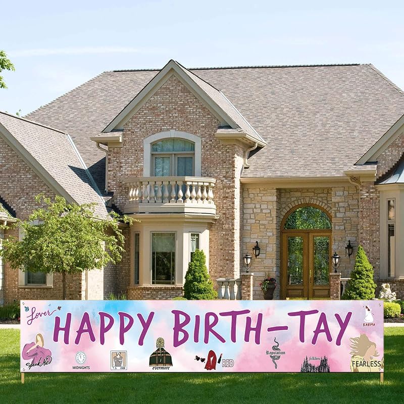 Happy Birthday Yard Banner for Taylor Girls