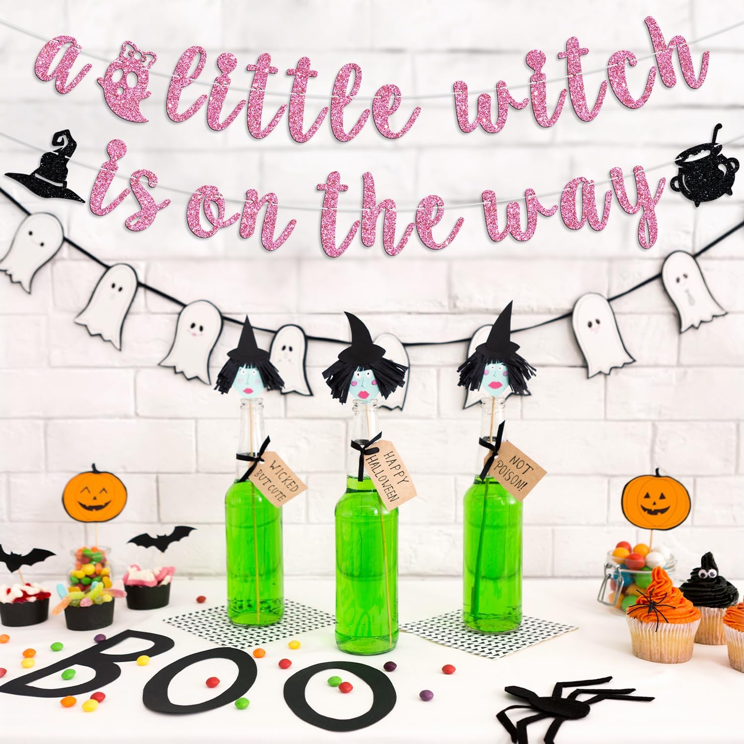 A Little Witch is on The Way Halloween Banner
